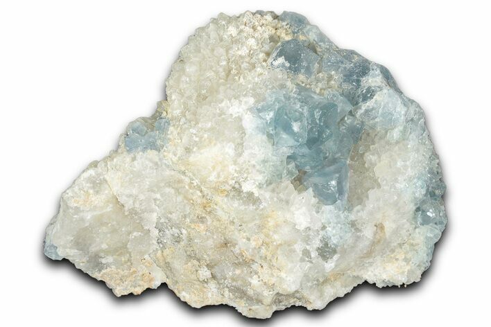 Blue/Purple Cubic Fluorite Crystals on Quartz - New Mexico #326179